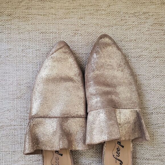 Free People Sienna Ruffle Mules Sz 7.5 - Picture 12 of 15